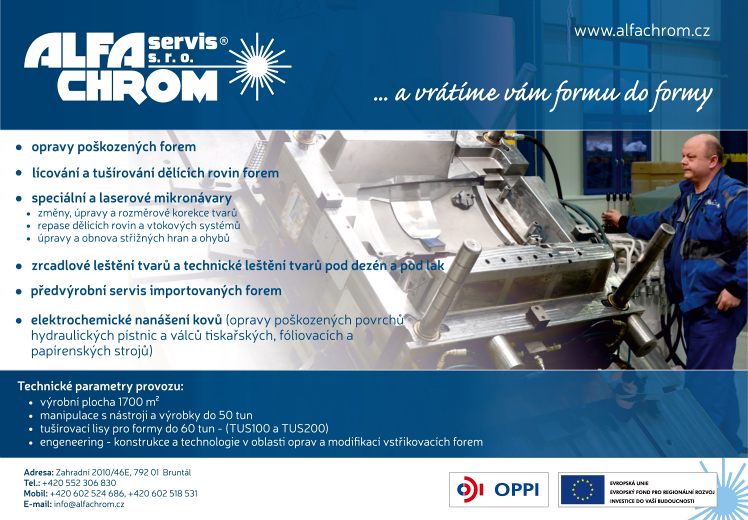 ALFA CHROM servis s.r.o. - a vrátíme vám formu do formy